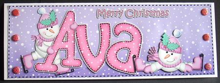 Xmas Large Dl Ava Quick Card N 3D Decoupage by Joyce Watson