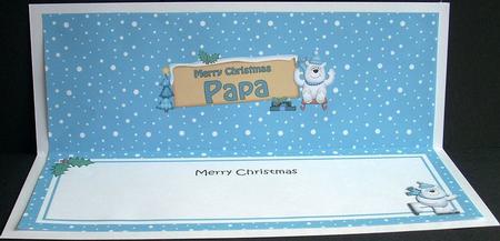 Xmas Papa Polar Bear Signpost Large Dl Matching Insert by Joyce Watson