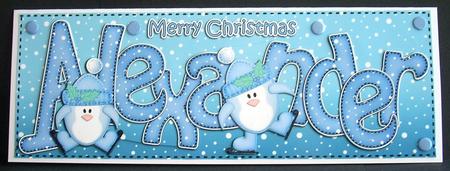 Xmas Large Dl Alexander Quick Card N 3D Decoupage by Joyce Watson