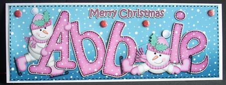 Xmas Large Dl Abbie Quick Card N 3D Decoupage by Joyce Watson