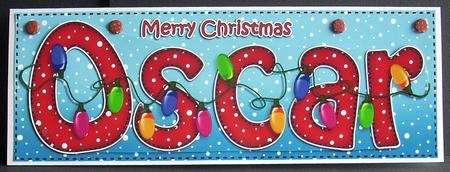 Xmas Oscar Lights Large Dl & 3D Decoupage by Joyce Watson