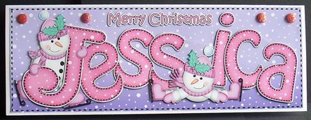 Xmas Large Dl Jessica Quick Card N 3D Decoupage by Joyce Watson