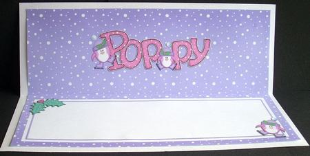 Xmas Poppy Matching Large Dl Insert by Joyce Watson