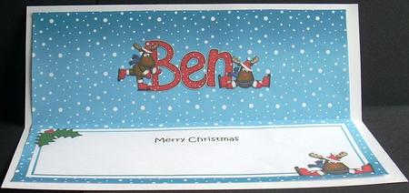 Xmas Ben Rudolph Matching Large Dl Insert by Joyce Watson