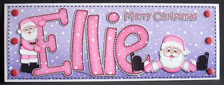 Xmas Large Dl Ellie Quick Card N 3D Decoupage by Joyce Watson