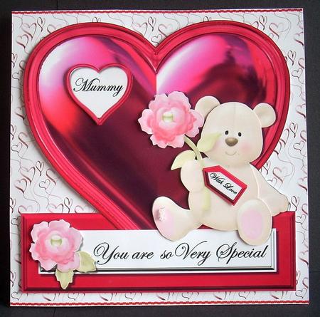 Beary Special - Shaped Card - Mummy or Nanna by Joyce Watson
