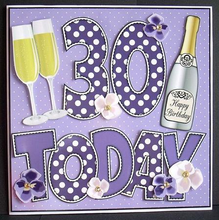 'any Age' with Champagne Purple Shades Card Kit by Joyce Watson