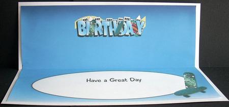 Skateboarding Birthday Large Dl Insert by Joyce Watson