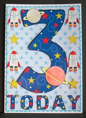 Three Today Space A5 Decoupage by Joyce Watson