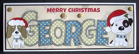 Christmas Patch and Kosmo George Large Dl by Joyce Watson