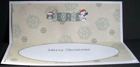 Christmas Patch and Kosmo George Large Dl Insert by Joyce Watson