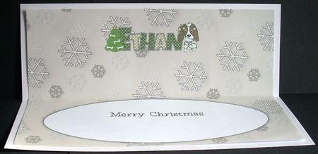 Kosmo the Dog Christmas Ethan Large Dl Insert by Joyce Watson