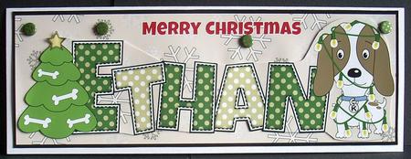 Kosmo the Dog Christmas Ethan Large Dl by Joyce Watson