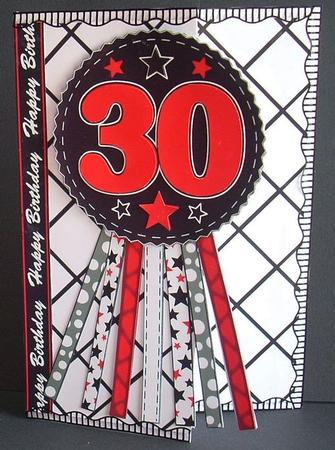 30th Birthday Rosette Over the Edge Mini Kit by Joyce Watson