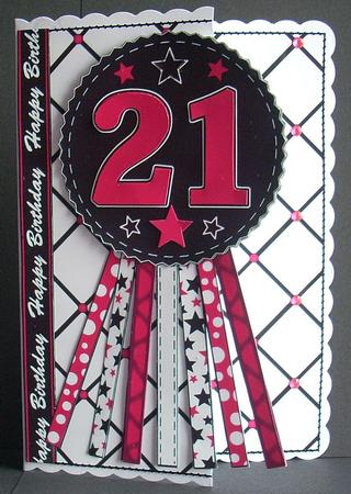 21st Birthday Rosette Over the Edge Mini Kit by Joyce Watson