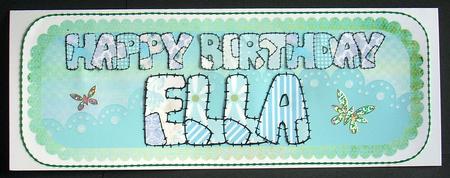 Scalloped Patchwork Name - Ella by Joyce Watson