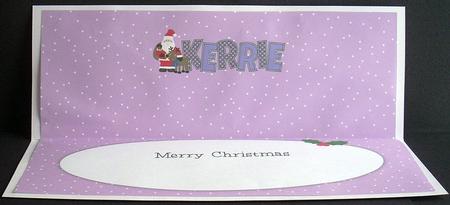 Santa with Rudolf Kerrie Large Dl Insert by Joyce Watson