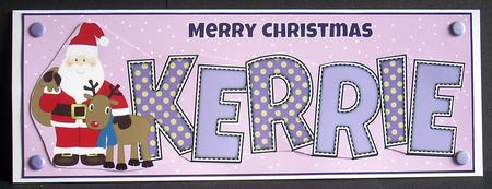 Santa with Rudolf Kerrie Large Dl by Joyce Watson