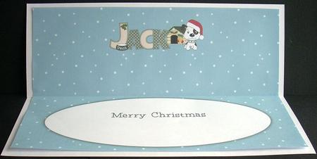 Patch the Dog Christmas Jack Large Dl Insert by Joyce Watson