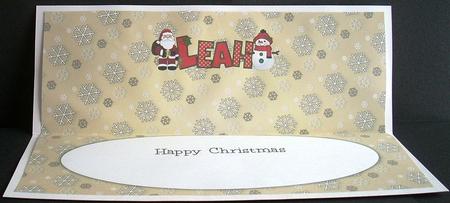 Santa & Snowman Leah Large Dl Insert by Joyce Watson