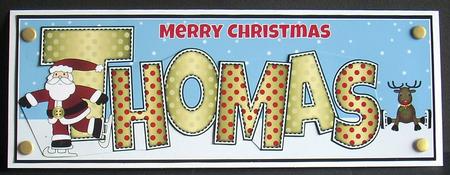 Santa & Rudolf Thomas Large Dl by Joyce Watson