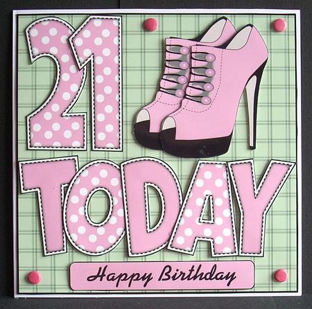 'any Age' with Pink Shoes Card Kit by Joyce Watson