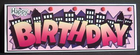 Urban Art in Pinks Birthday Large Dl by Joyce Watson