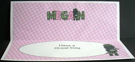 Bagpiper Jazz Dog Green Tartan Megan Large Dl Insert by Joyce Watson