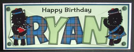 Bagpiper & Highland Fling Jazz Dog Ryan Large Dl by Joyce Watson
