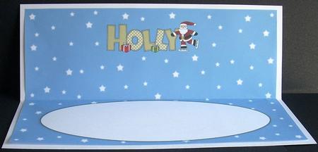 Skating Santa Holly Large Dl Insert by Joyce Watson