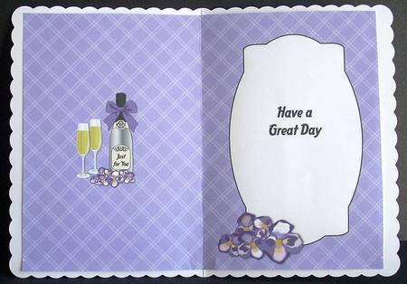 Purple Flowers & Bubbly Insert by Joyce Watson