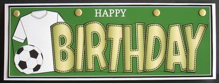 White Football Top Birthday Large Dl by Joyce Watson