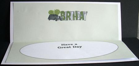 Vintage Car Birthday Large Dl Insert by Joyce Watson