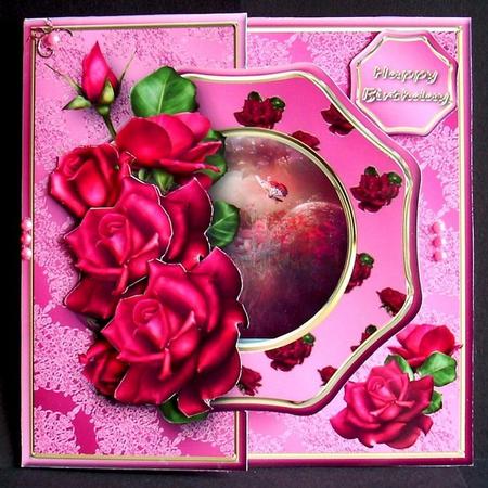 Offset Wavy Octagon Mini Kit - Hot Roses by Joyce Watson