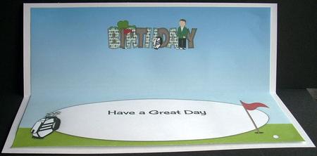 Golf Champion Birthday Large Dl Insert by Joyce Watson