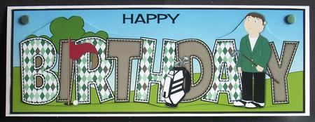 Golf Champion Birthday Large Dl by Joyce Watson