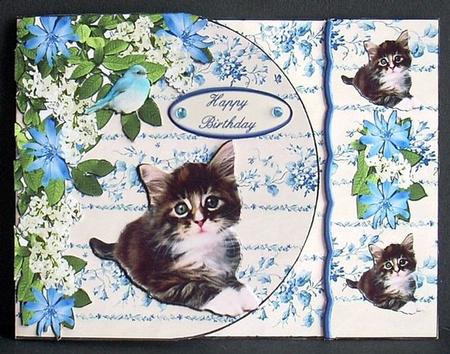 Sweet Kitten D Flap Off Center Wrap Around by Joyce Watson