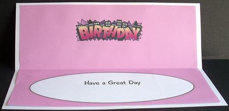Urban Art in Pinks Birthday Large Dl Insert by Joyce Watson