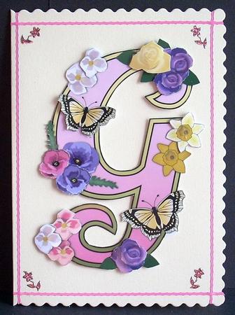Beautiful Monograms: Pink Letter g Mini Kit by Joyce Watson