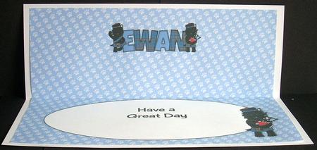 Bagpiper & Highland Fling Jazz Dog Ewan Large Dl Insert by Joyce Watson