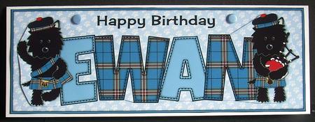 Bagpiper & Highland Fling Jazz Dog Ewan Large Dl by Joyce Watson