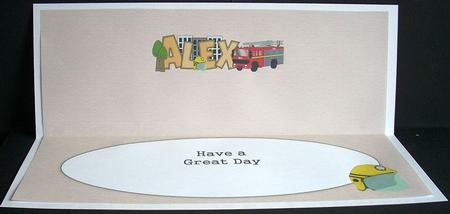 Fire Engine Alex Large Dl Insert by Joyce Watson