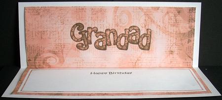 Birthday Grandad Clocks Matching Large Dl Insert by Joyce Watson