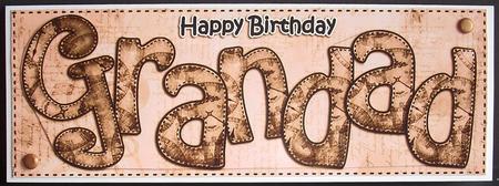 Large Dl Birthday Grandad Clocks 3D Decoupage by Joyce Watson