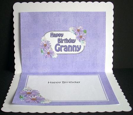 5x7 Birthday Granny Daisies Matching Insert by Joyce Watson