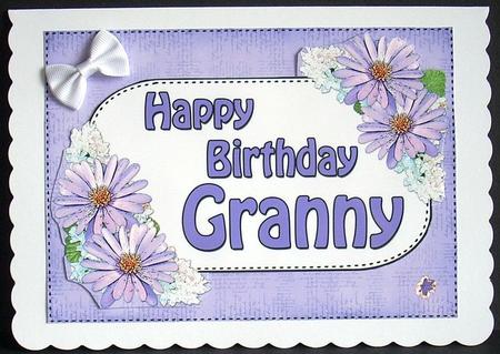 5x7 Birthday Granny Daisies 3D Step by Step Decoupage by Joyce Watson