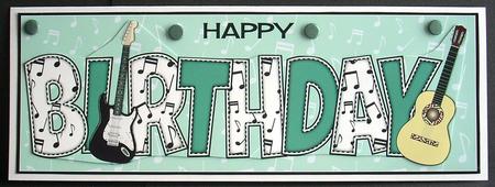 Guitars Birthday Large Dl 2 by Joyce Watson