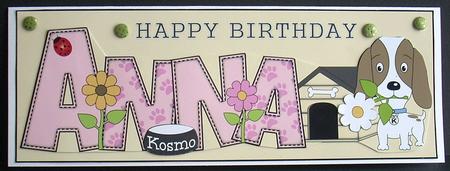 Kosmo the Dog Anna Large Dl by Joyce Watson