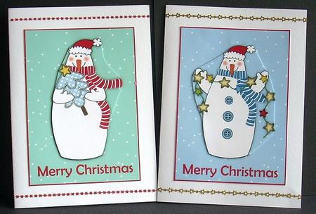 Snowmen Toppers with Quick Decoupage 2 by Joyce Watson