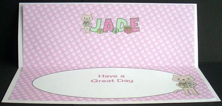 Max the Cat Jade Large Dl Insert by Joyce Watson